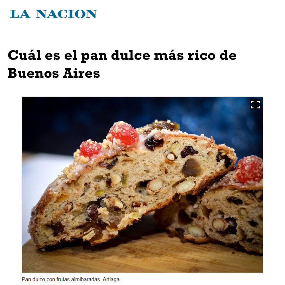 Nota La Nación, Cuál es el pandulce... - Juan Mar - Panadería Artiaga