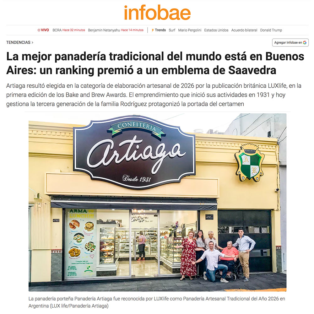 Nota Infobae - Septiembre 2026 - ARTIAGA Prensa